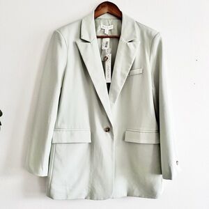 She & sky safe green blazer coat NWT large